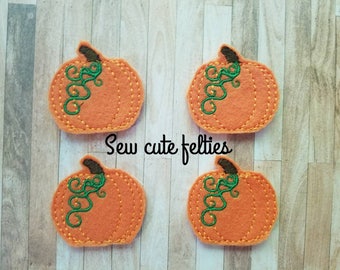 Fall Felt Embellishments 4 felties Fall Bow Centers Halloween Felties Sweeter than Pumpkin Spice felties Fall Felties