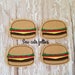 Hamburger Felties, Felties - Summer - Felties -Embroidered Felt Appliques - Hair Bow Centers - Badge Reels -Planner