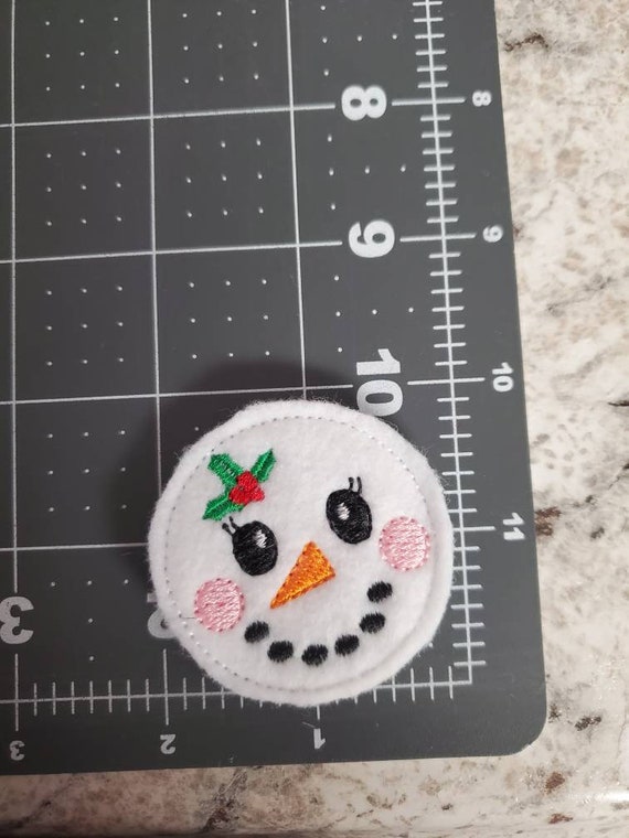 snowman snow lady Christmas Hair clip