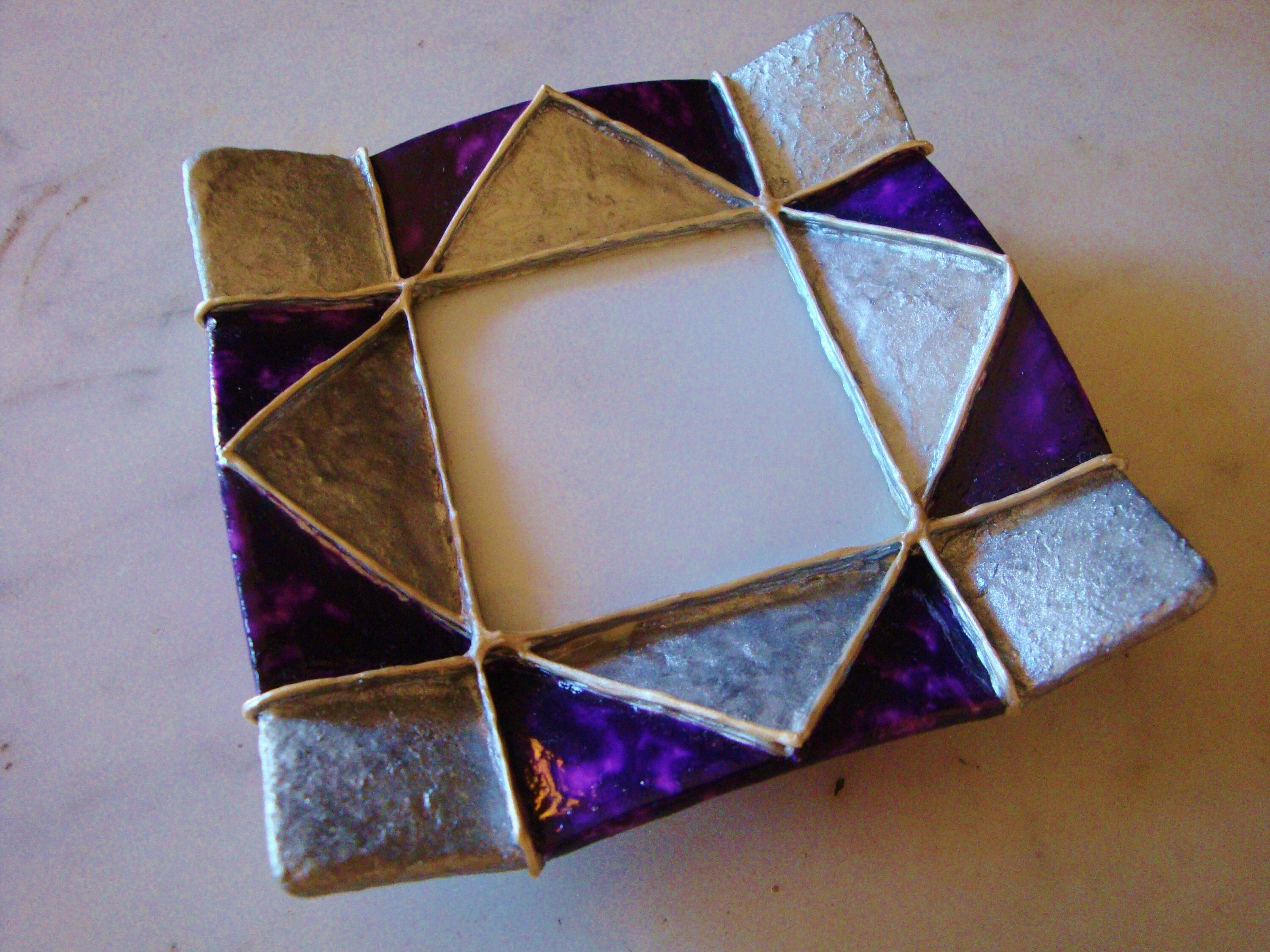 Petit Cendrier Sculpté Argent Améthyste