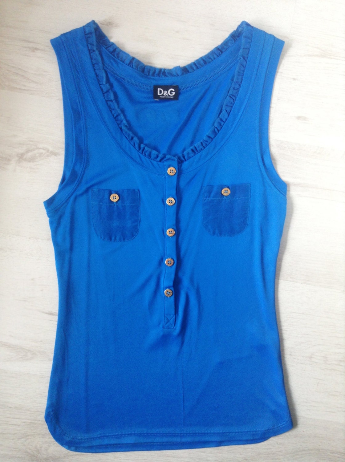 Dolce & Gabbana Blouse in Azure Blue Womens Clothing Tops Blouses 