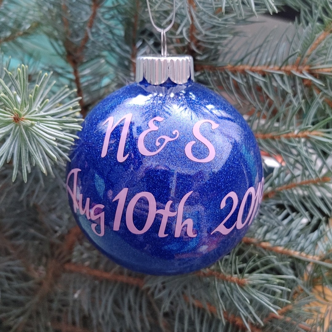 Glitter Christmas Ornaments Christmas Gifts Wedding Keepsake Etsy