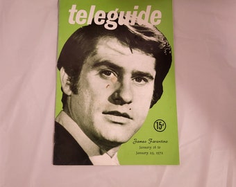 Teleguide James Farentino, Vintage Tv Guide James Farentino, Vintage Teleguide, Vintage Tv Guide