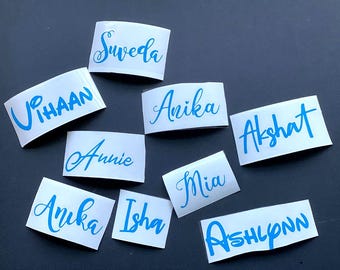 Personalized Name Decal Sticker, Laptop custom Sticker, Water Bottle Stickers