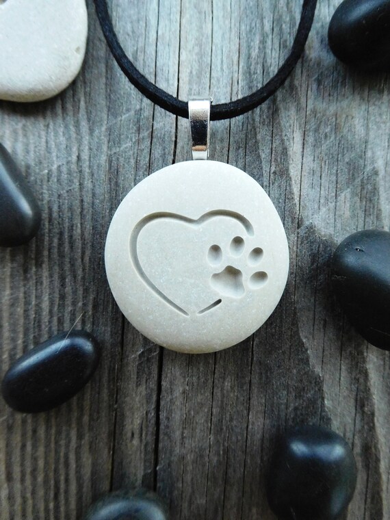 etsy paw print necklace