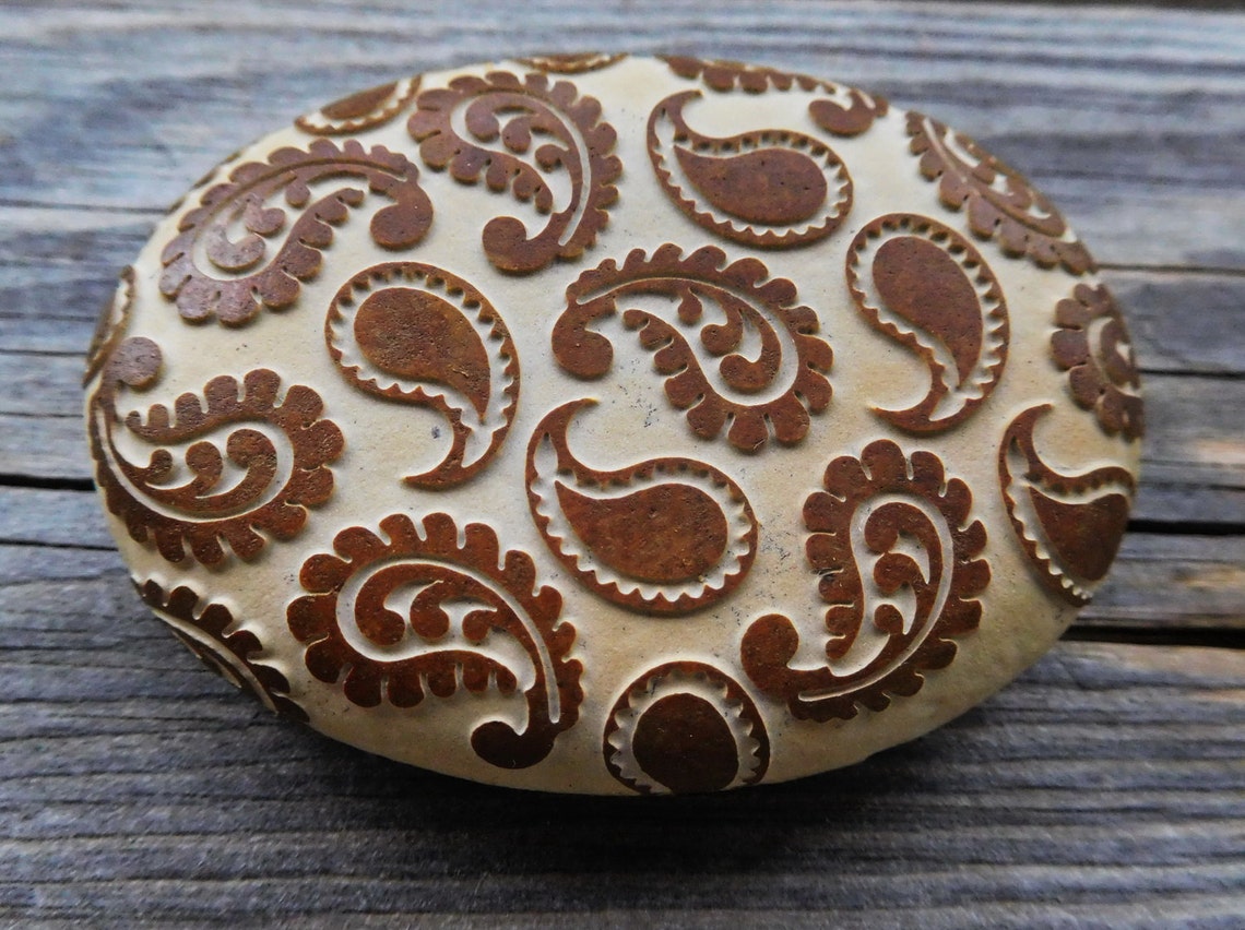 Paisley Engraved stone Wedding gift Customized gifts Etsy