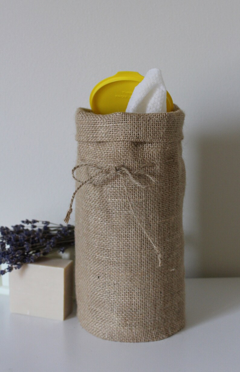 Minimalist Burlap Clorox Tub Cover Wet Wipes Cover Etsy