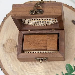 Wedding USB Box | Personalised Wooden USB & Treasure Box 3.0 8Gb/16Gb/32Gb Wedding, Anniversary Gift, Keepsake, Valentines Day Gift for Her