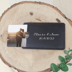 Portefeuille USB 3.0 personnalisé pour carte de crédit 8 Go/16 Go/32 Go | Clé USB pour photo de mariage, Carte de visite de marque, Cadeau pour jeunes mariés, Cadeau de fête des Mères, Pour maman