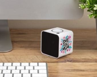 Personalised Bluetooth Speaker | Cube Phone Music Speaker, Custom Speaker, Portable Speaker, Personalised Speaker, Mothers Day Gift, For Mum