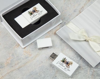 Wedding USB Box | Personalised Wood USB & Mini Flip Box 3.0 8Gb/16Gb/32Gb Wedding, Anniversary Gift, USB Box, Gifts for Her, Valentines Day