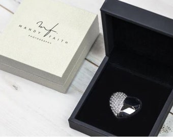 Heart USB & Luxury USB Box | USB3.0 8GB/16GB/32GB/64GB - Wedding / Anniversary Gift, Mothers Day Gift, Custom USB, Personalised Gift for Her