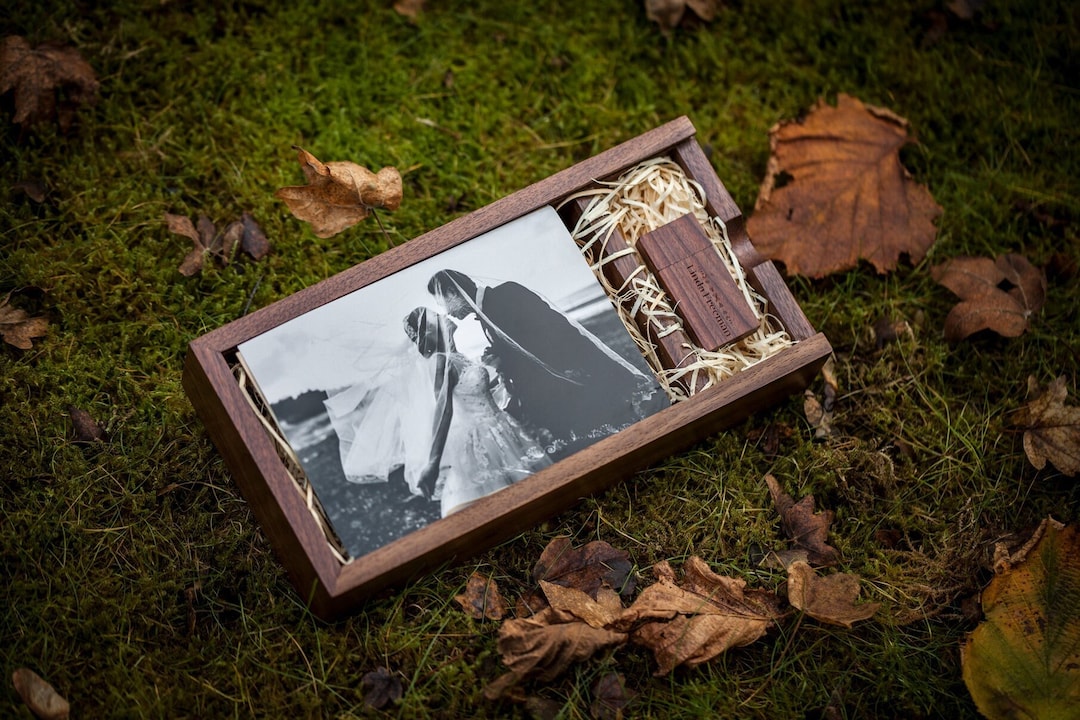 Wedding USB 6x4 Prints Box | Personalised Wood USB & Rectangle Photo ...