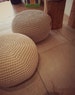 Light white Pouf Cover - Crochet Footstool Pouf - Bean Bag Chairs- Crochet Floor Cushions - Kids Furniture - Home Decor - Ottoman 