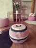 White/Pink/Gray Crochet Kids Pouf- Furniture- Kids' Furniture- Bean Bag Chairs- Nursery Decor- Footstool, Floor Cushion, Bench 