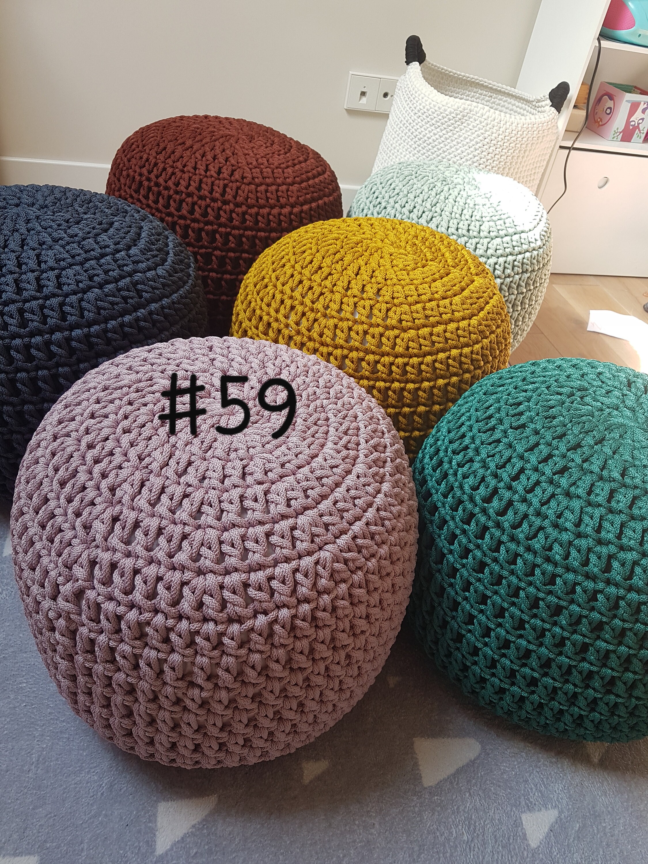 Pale Pink Pouf Ottoman Pouf Cover Pouffe Pouf Chair Etsy