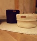 Foldable basket creamy rope bag/ bathroom/ storage and organization / baskets / home and living/ Rope bag /vintage bag / rope handbag / 