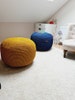 Beige Large 24'' Pouf-Ottoman- Floor Cushion- Large Floor Pillow-Large crochet Pouf-Floor Chair-Crochet Pouf-Bean Bag Chair 