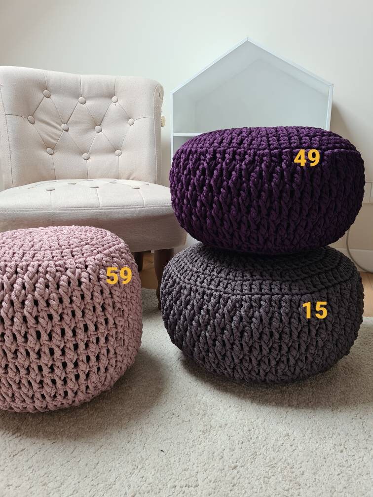 Pouf Pouf Ottoman Stuffed Pouf Pouf Chair Coffee Table Etsy
