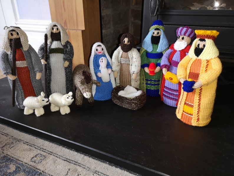 Hand Knitted Nativity Set Jean Greenhowe design Etsy