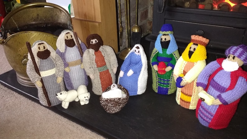 Hand Knitted Nativity Set Jean Greenhowe design Etsy