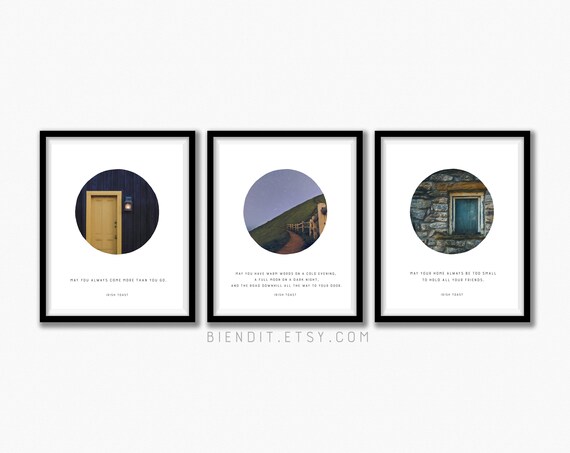 Irish Toast Three Print Set Irish Quote Set Irish Blessing Etsy