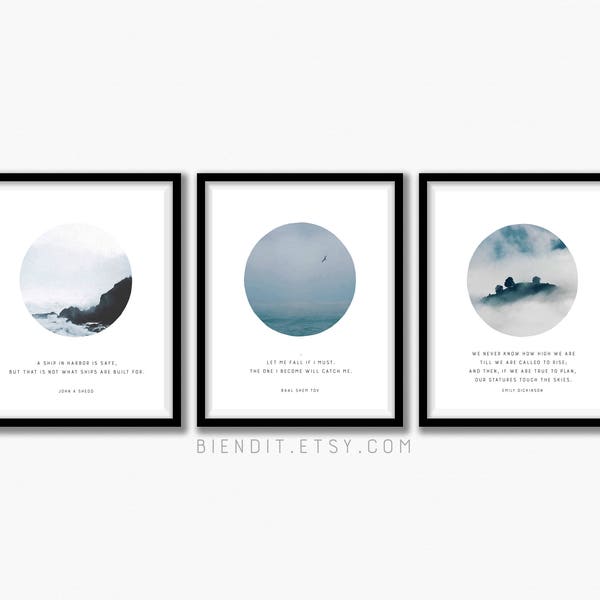 Choose Any Three Print Set, Choose Any Three Prints for the Price of Two, Literary Quotes, Poetry Prints, Posters, Minimalist Art