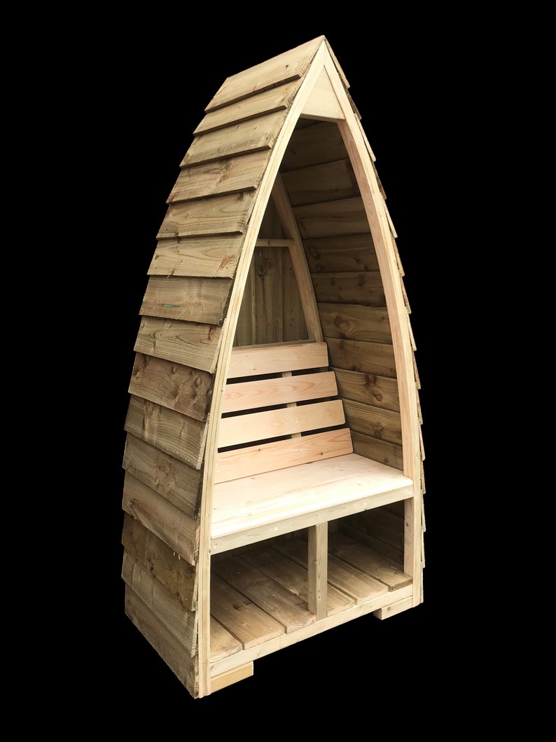 Boat Shaped/gothic Single Seat Garden Bench/arbour-delivered ...