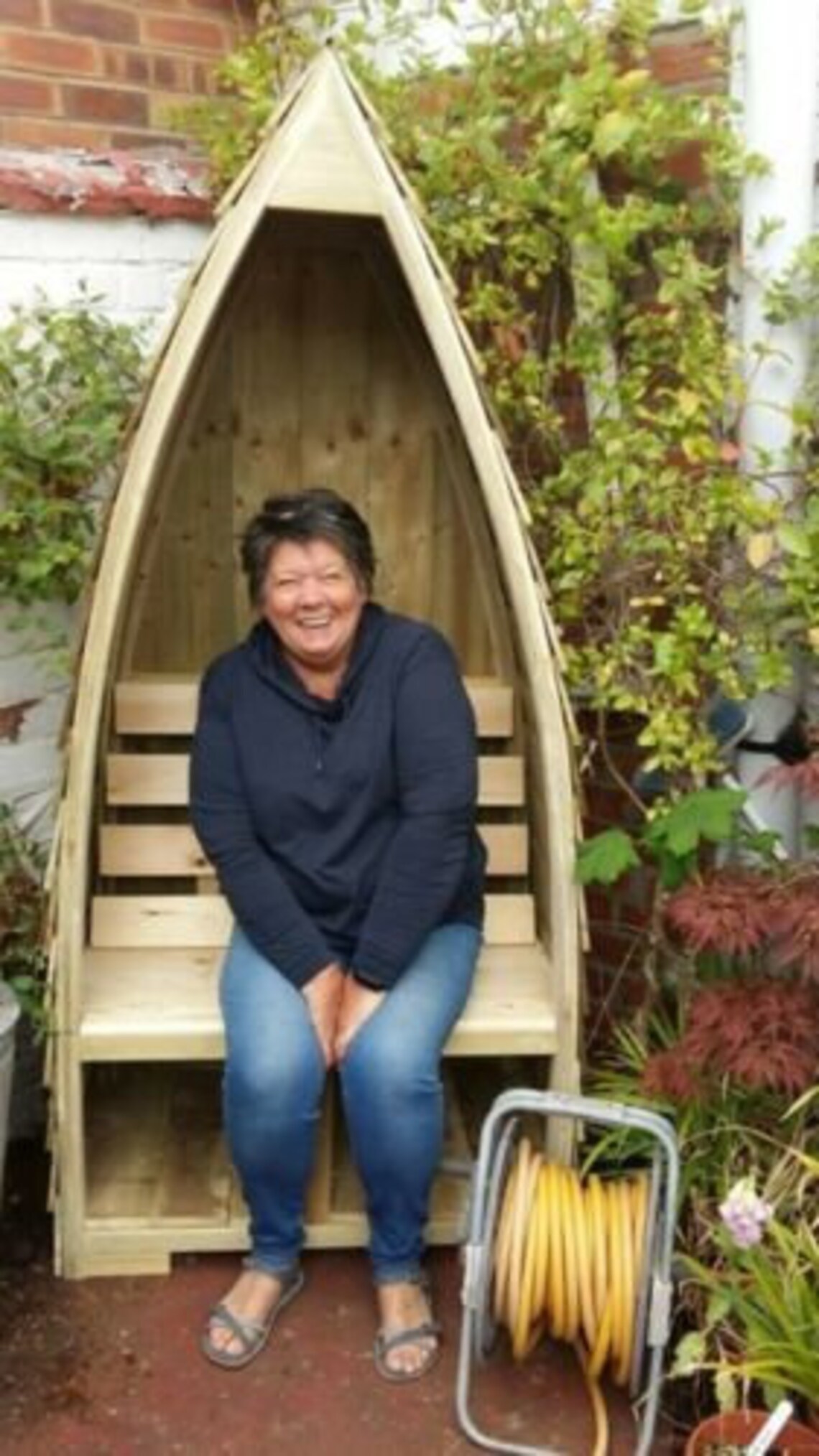 Boat Shaped/gothic Single Seat Garden Bench/arbour-delivered ...