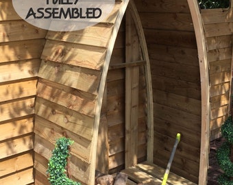 Gothic Arch/Boat shaped Log Store-Delivered FullyAssembled