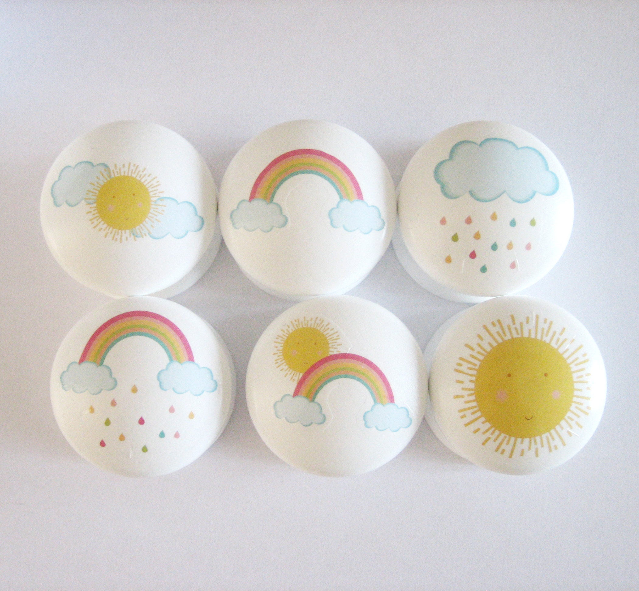Rainbow Knobs Drawer Knobs Dresser Knobs Rainbow Pulls Etsy