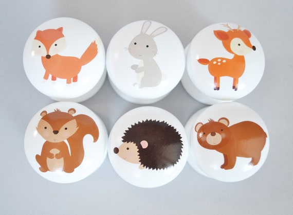 Woodland Animal Drawer Knobs Drawer Pulls Dresser Pulls Etsy