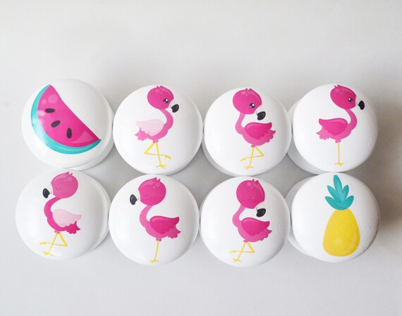 Flamingo Drawer Knobs Drawer Pulls Dresser Pulls Etsy