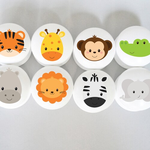 Nursery Decor Drawer Knobs Safari Animal Knobs Jungle Etsy UK