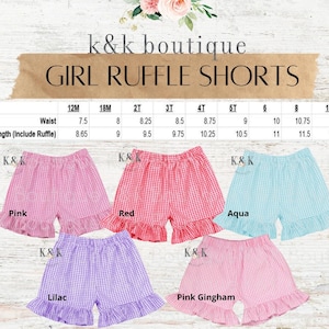 Girls Seersucker Shorts | Girly Gingham Shorts | Toddler | Kid