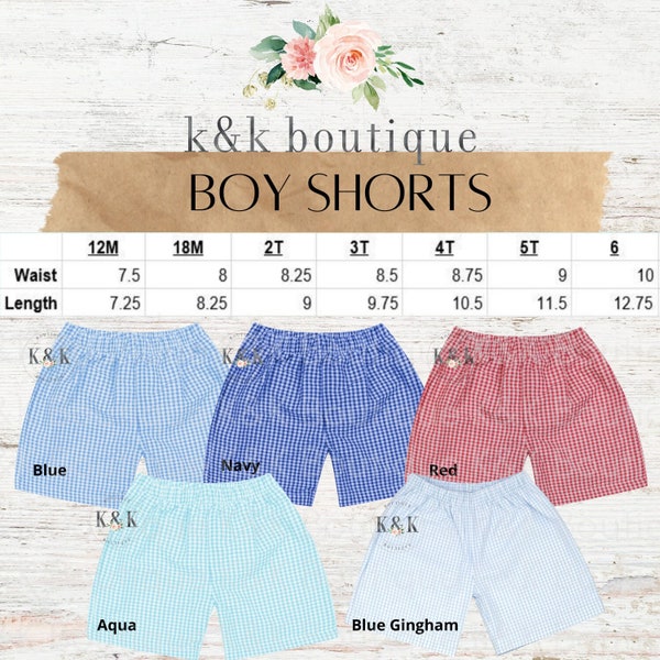 Boy Seersucker Shorts | Boy Gingham Shorts | Toddler