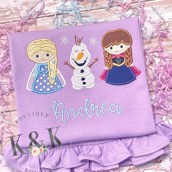 Personalized Ice Princess Shirt | Embroidered | Personalized Shirt | Birthday