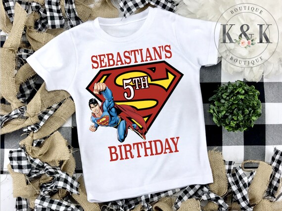 superman birthday shirt