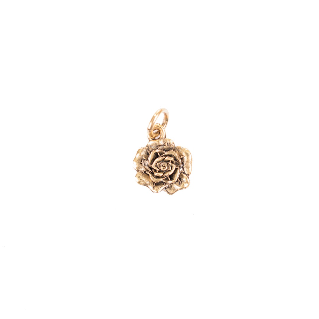 Rose Charm - Set of 10 - Etsy