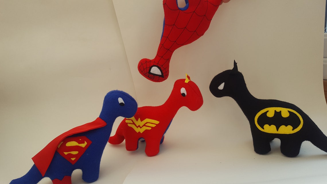Spiderman Dinosaur Soft Toy Etsy