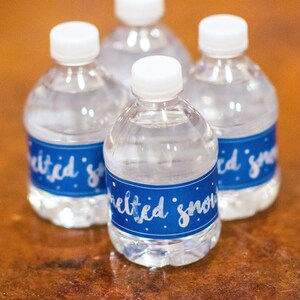Melted Snow Water Bottle Label