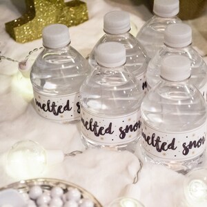Melted Snow Water Bottle Label