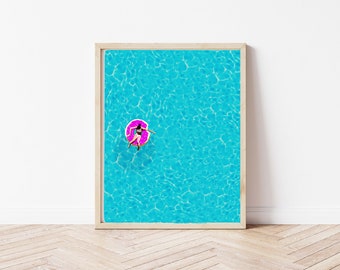 Deep aqua water swimming pool,Swimming Pool Wall Art, Water Pool Wall Art, Pool Photography Print, Minimalist Pool, Digital Download