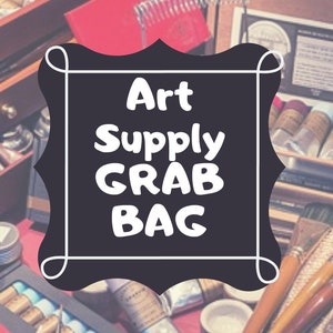 Art supply mystery bag, Lucky dip, mystery bag, grab bag, art supplies surprise