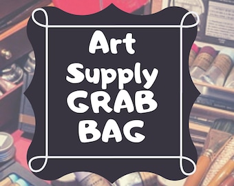 Art supply mystery bag, Lucky dip, mystery bag, grab bag, art supplies surprise