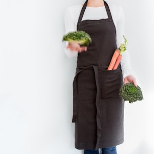 Linen Apron Kitchen Full Linen Aprons For Women Basic Linen Kitchen Apron Gift Housewarming Unisex