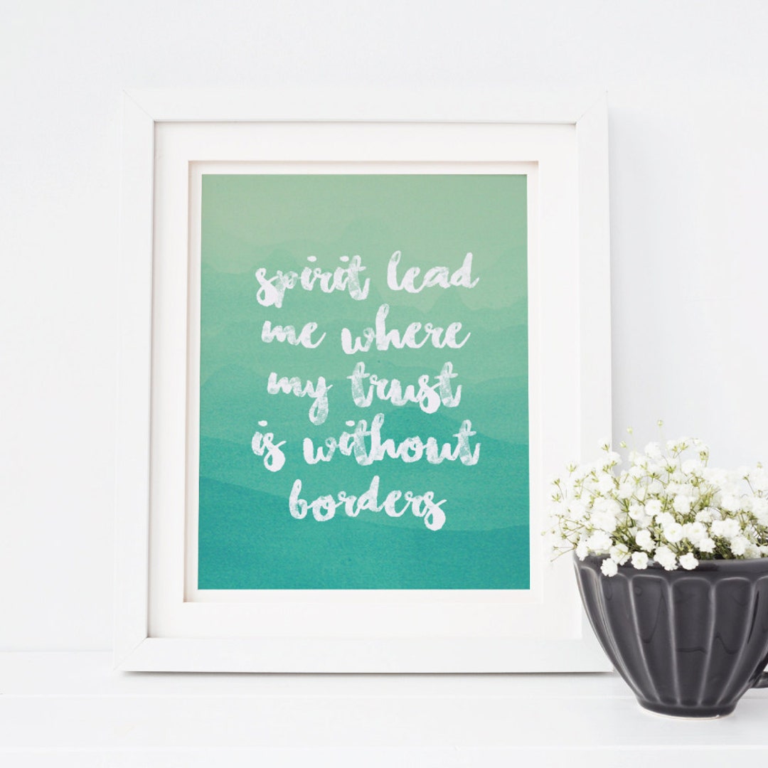 Oceans, Spirit Lead Me, Hillsong, Worship Lyrics, Bible Verse Art