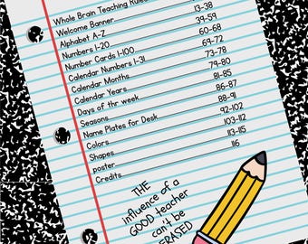 Composition Notebook Classroom Decorations