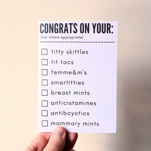 Grappige overgangswenskaart - grappige trans-kaart - LGBT-ontwerp - oestrogeenovergangskaart - felicitatiekaart