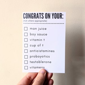 Grappige overgang wenskaart - grappige Trans Card - LGBT Design - testosteron overgangskaart - gefeliciteerd kaart